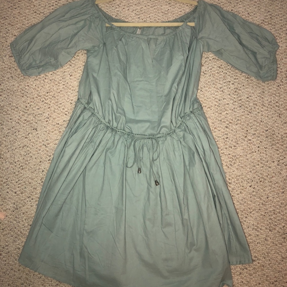 teal/blue babydoll dress, new without tags